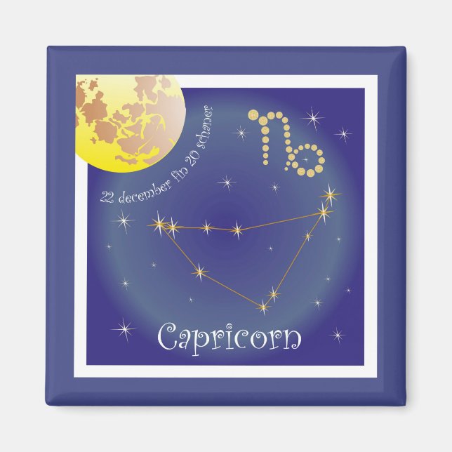 Íman Capricórnio 22 dezembro fin 20 schaner Magnet (Frente)