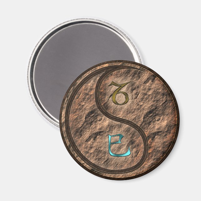 Íman Capricórnio & Cobra da Terra (Front/Back)