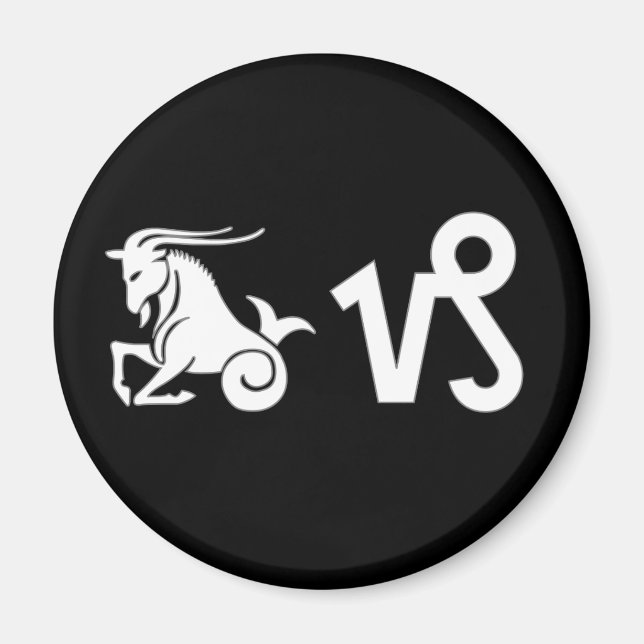 Íman Capricórnio com Símbolo (Frente)