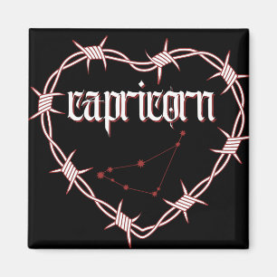 Íman Capricórnio Constelação Gótica Design