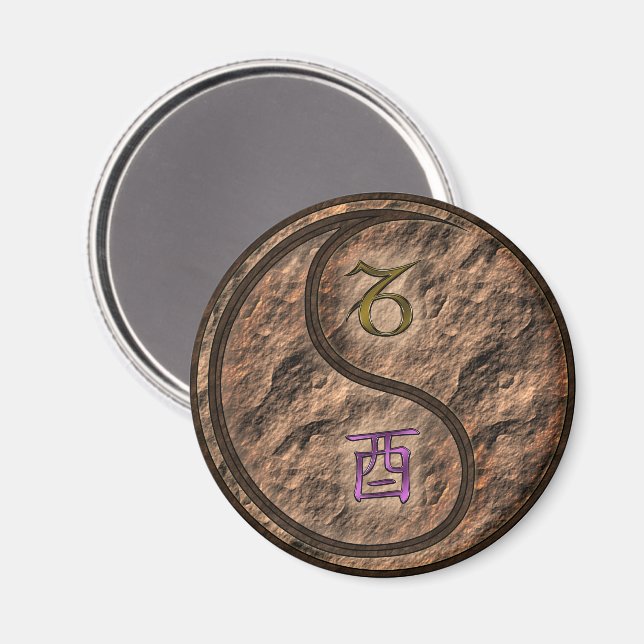 Íman Capricórnio & Galo de Terra (Front/Back)