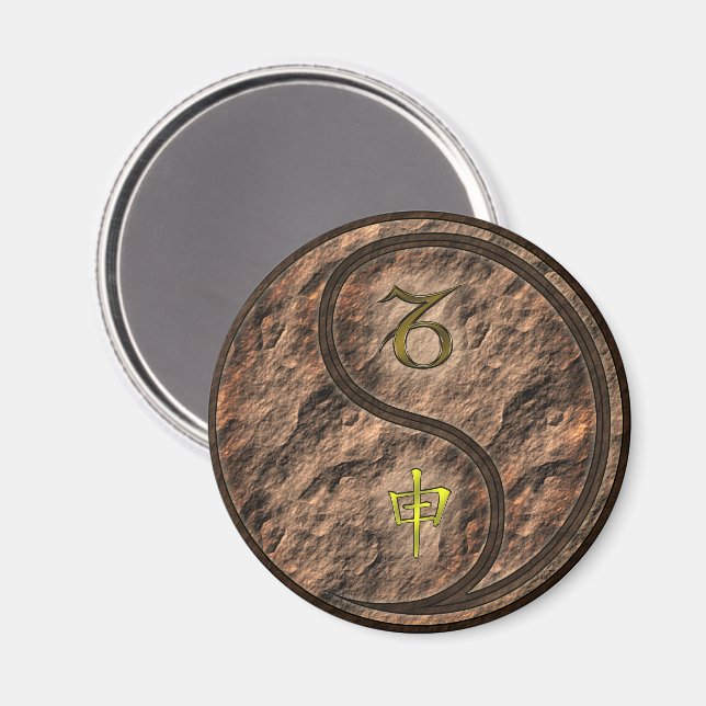Íman Capricórnio & Macaco de Terra (Front/Back)