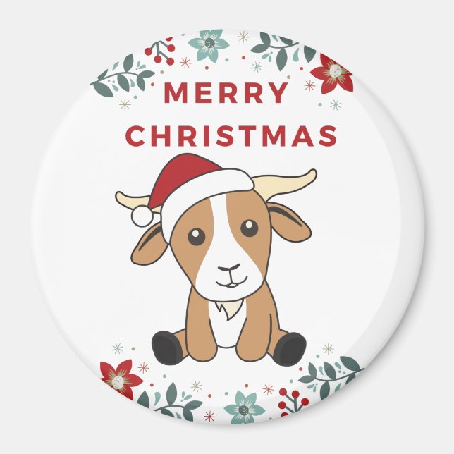 Íman Caprinos de Natal, Caprinos de inverno Magnet (Frente)