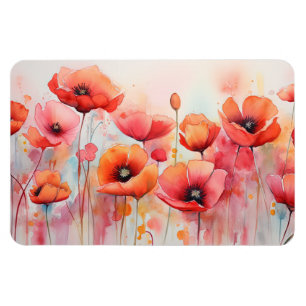 Íman Cápsulas de Aquarela Vermelha em um Campo