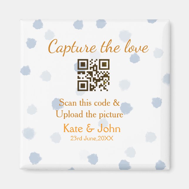 Íman Capturar o amor adicionar QR scan upload imagem az (Frente)