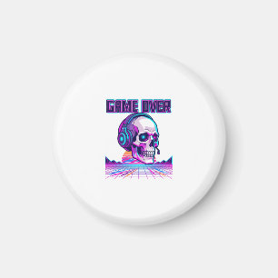 Íman Capuz Gráfico de Caveira de Jogo Retro Synthwave G