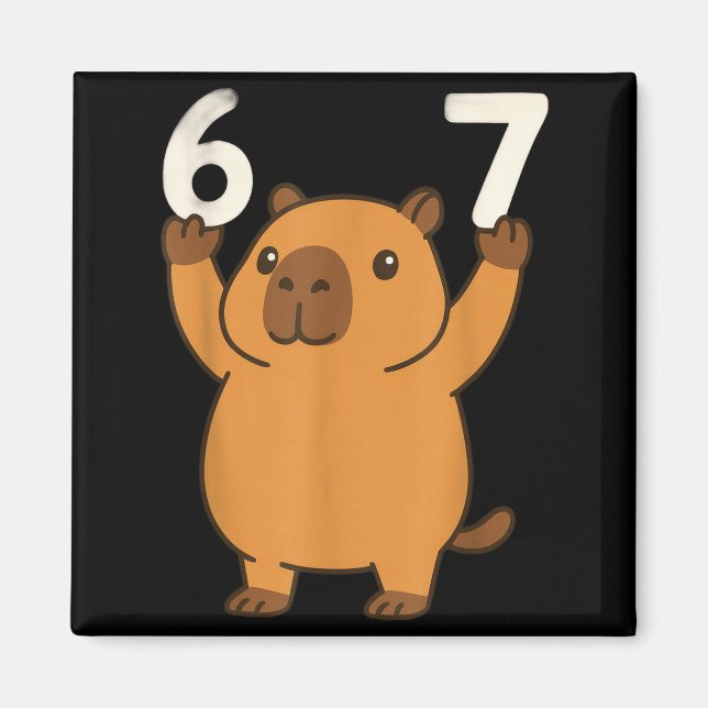 Íman Capybara 67 Meme Six Seven Funny  (Frente)