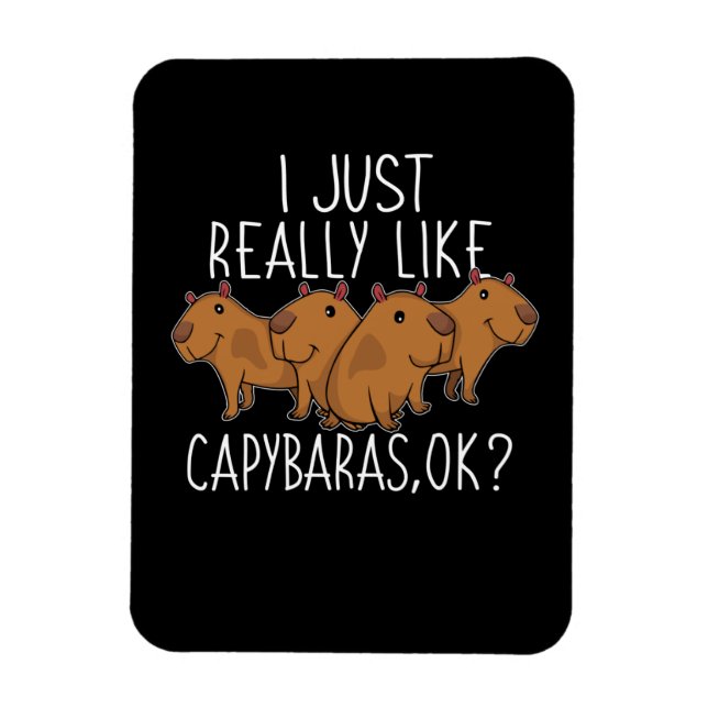 Íman Capybara Gift Kids Women Cute Capybara (Vertical)