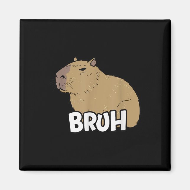 Íman Capybara Meme Dizendo Bruh Com Meninas Capybara (Frente)