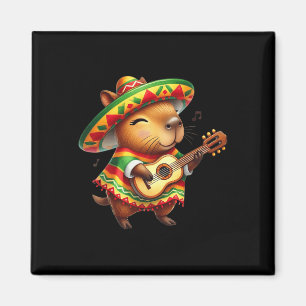 Íman Capybyra Sombrero Guitar Cinco De Mayo Kid Mexican