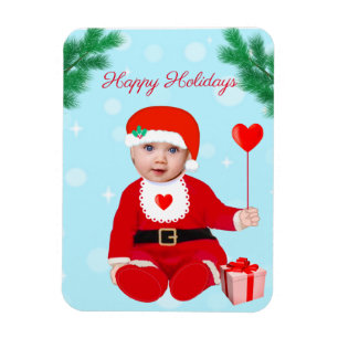 Íman Cara de bebê de Natal personalizável