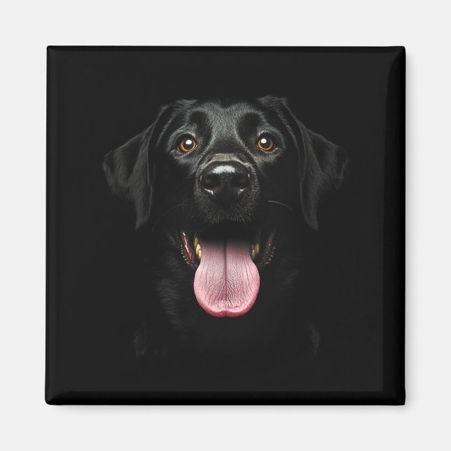 Íman Cara de Cachorro Labrador Retriever Preto Fofo Lab (Frente)