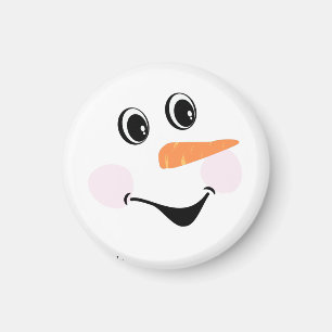 Íman Cara de Snowman Personalizado Moderno e Bonito