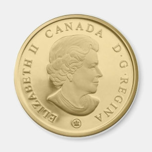 Íman Cara Dourado do dólar de Canadá