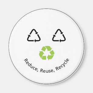 Íman Cara engraçada do reciclar