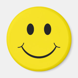 Íman Cara Feliz Amarela Clássica dos Anos 70
