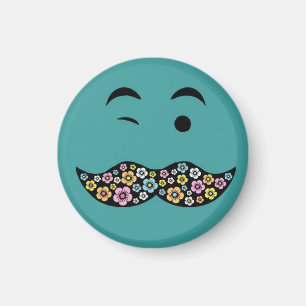Íman Cara floral do bigode
