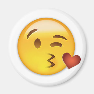 Íman Cara que joga um beijo Emoji