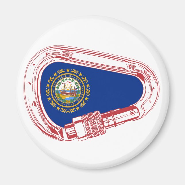 Íman Carabineiro de subida da bandeira de New Hampshire (Frente)