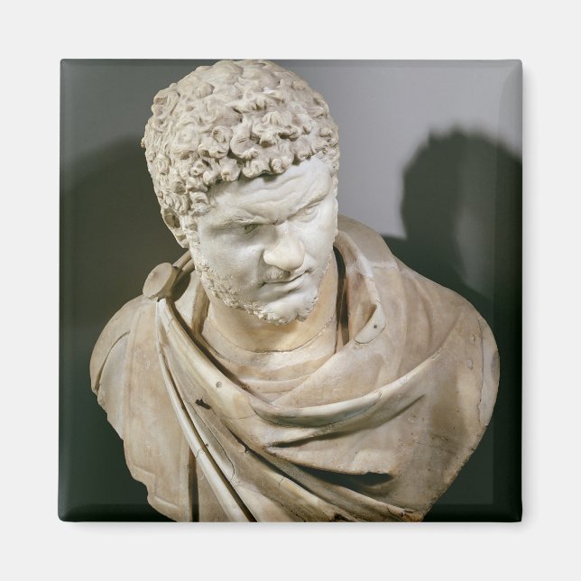 Íman Caracalla, busto de mármore romano, 212-217 AD (Frente)
