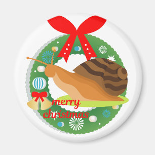 Íman caracol de natal alegre
