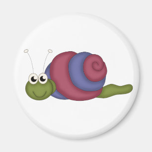 Íman Caracol vermelho & azul