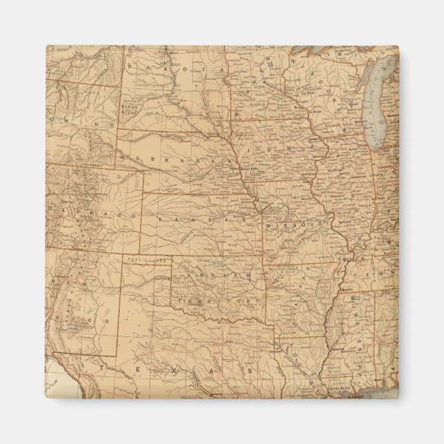 Íman Características topográficas dos Estados Unidos (Frente)