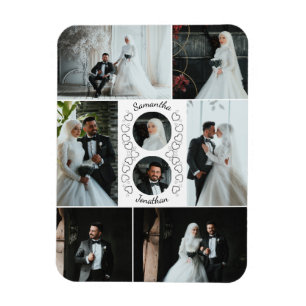 Íman Caramba do casamento do Heart Photo Collage