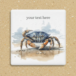 Íman Caranguejo de Praia em Aquarela, personalizado