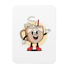 Íman Caráter de café agradável e lúdico