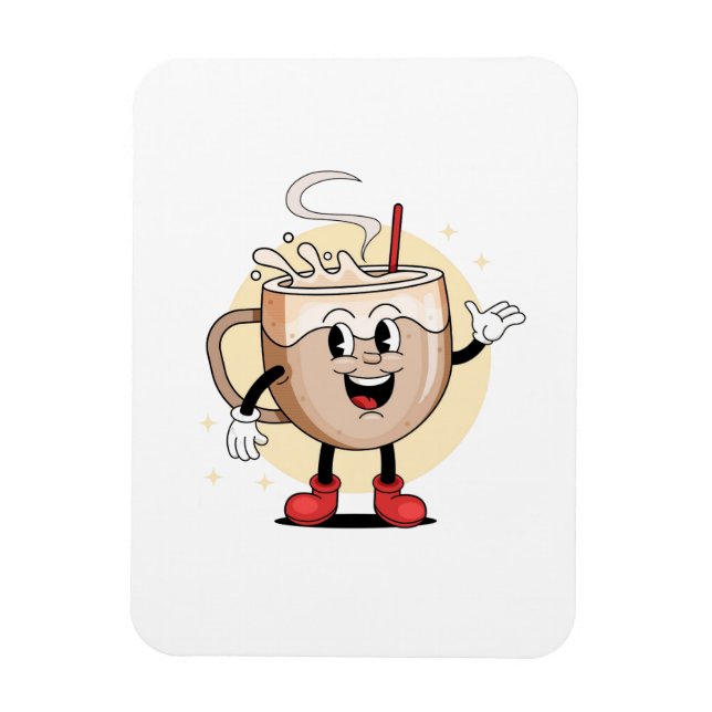 Íman Caráter de café agradável e lúdico (Vertical)