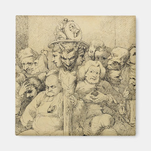 Íman Caráteres literários montados em torno do medalh