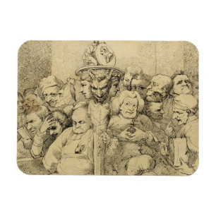 Íman Caráteres literários montados em torno do medalh