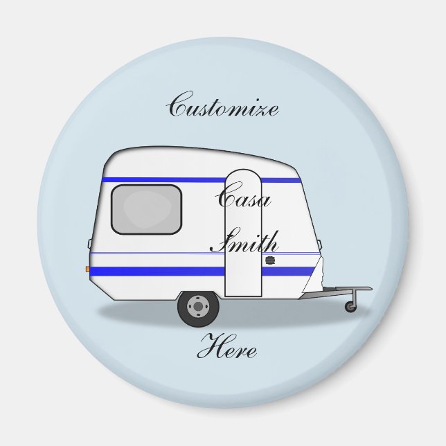 Íman Caravana cigana de pequeno reboque (Frente)