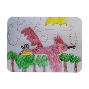 Íman Cardeal Vermelho desenhado pela mão