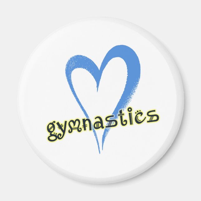 Íman Cardíaco azul da ginástica (Frente)