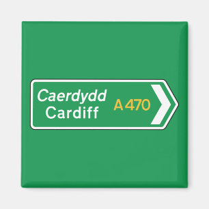 Íman Cardiff, Reino Unido Road Sign