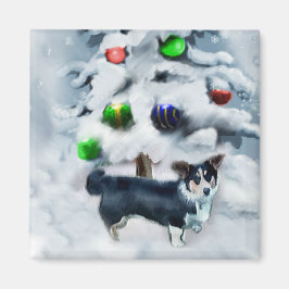 Íman Cardigan Welsh Corgi Natal