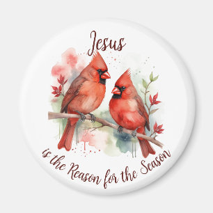 Íman Cardinal Vermelho de Natal Jesus Razão da Temporad