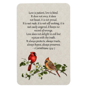 Íman Cardinals and Dogwood Love is Pacient Love is Kind