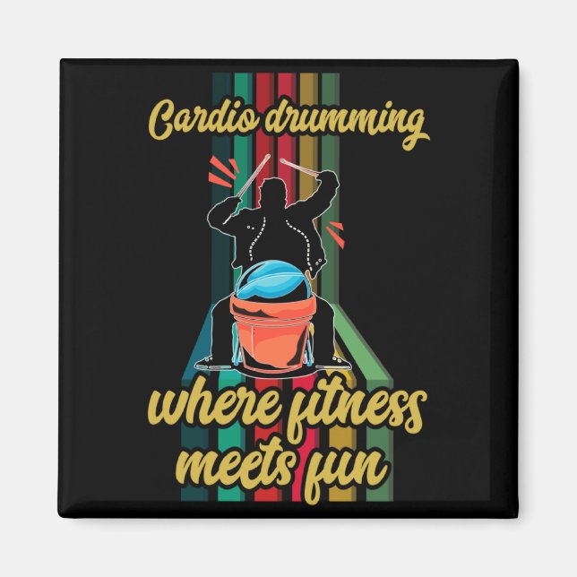 Íman Cardio Drumming Gym Exercise Funny Fitness Cl W  (Frente)