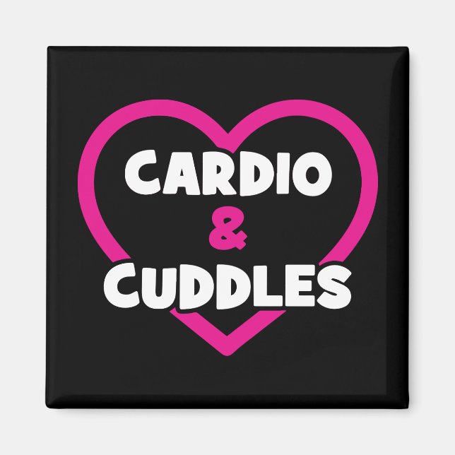 Íman Cardio e Cuddles - Engraçado Workout Novelty Gym (Frente)
