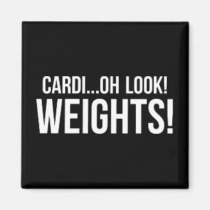 Íman Cardio vs Weights - Engraçado Workout Novelty Gym