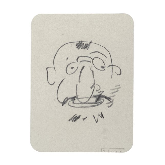 Íman Carga de Lautrec par Lui-Meme (lápis no papel) (Vertical)