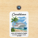 Íman Caribe do navio de cruzeiro tropical Stateroom<br><div class="desc">Este design pode ser personalizado na área fornecida pela alteração da foto e/ou do texto. Ou pode ser personalizado clicando em Personalizar este Modelo e, em seguida, escolhendo o clique para personalizar mais a opção e excluir ou alterar a cor do plano de fundo, adicionar texto, alterar a cor ou...</div>