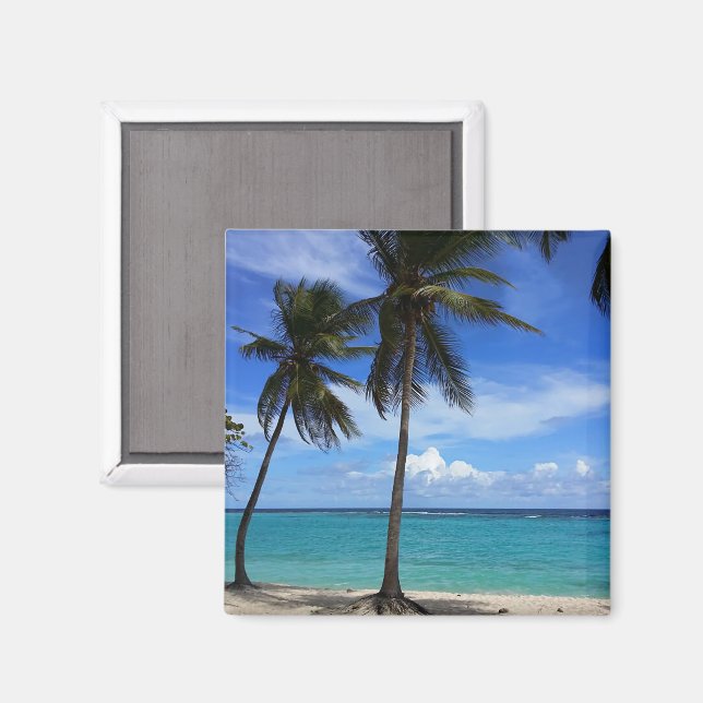 Íman Caribe Guadalupe de Viagem de Praia da Família (Front/Back)