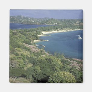 Íman Caribe, Índias Ocidentais, Santa Lúcia. Vista de