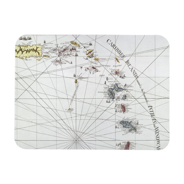 ÍMAN  CARIBE: MAP, 1775 (Horizontal)