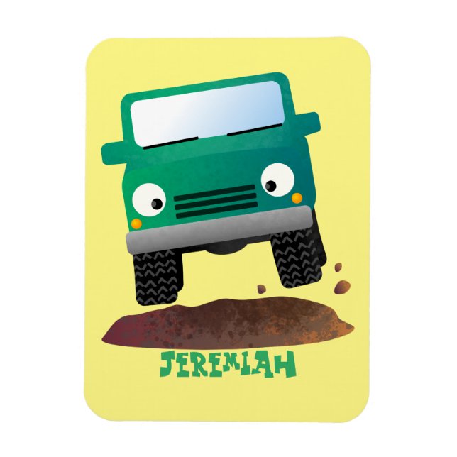Íman Caricatura de veículos todo-o-terreno 4X4 (Vertical)
