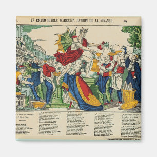 Íman Caricatura do Demônio do Dinheiro, 1860